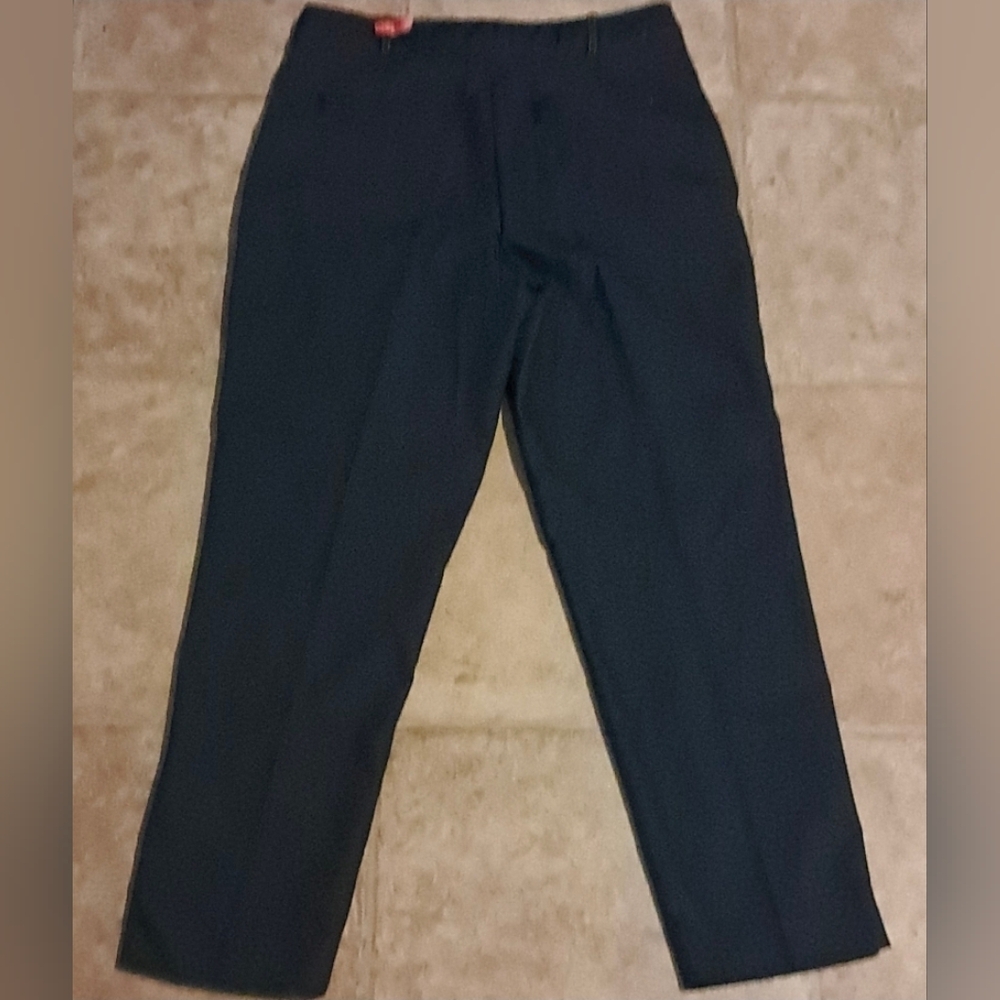 Zara Basic Indigo Denim Creased Pants Business Casual Casual Coastal Size L - Picture 3 of 8